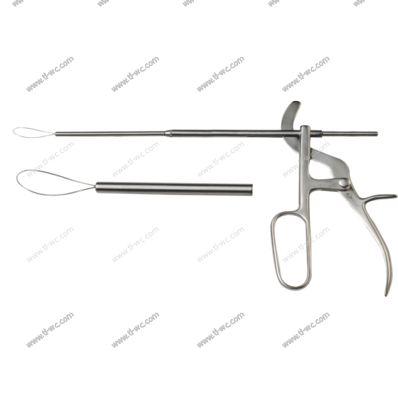 Laryngeal surgical instruments - tonsillectomy ring cutter gun shape