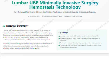 Lumbar UBE Minimally Invasive SurgeryHemostasis Technology